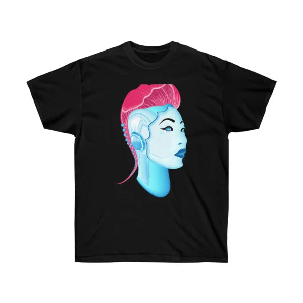 Cyberpunk Chick 001 - T-Shirt - Image 5