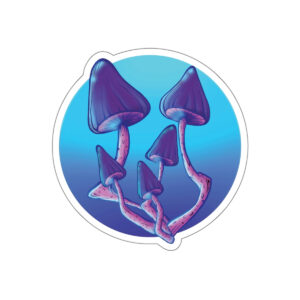Blue Mushroom Bouquet — Die-Cut Sticker