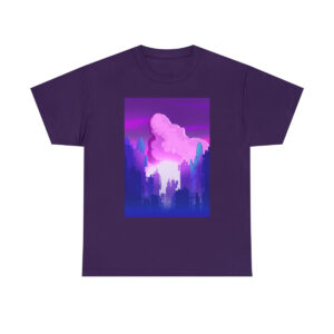 Cyber city landscape - Unisex Heavy Cotton Tee