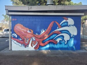 Washington octopus kraken mural GM