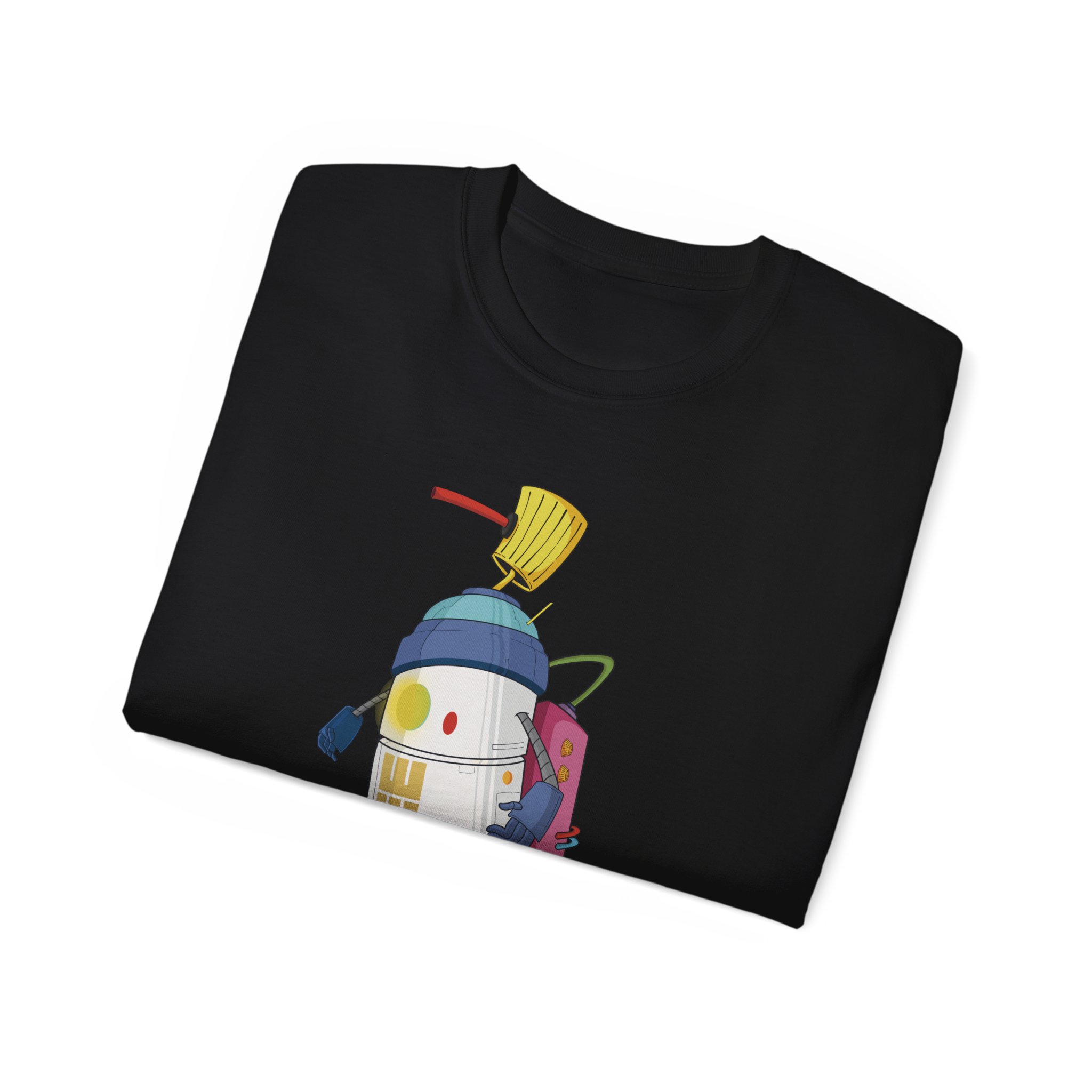 'Robo-Spray' Graphic Tee - Futuristic Sci-Fi Graffiti Robot Design - Image 4